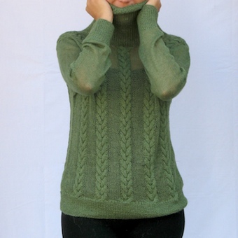 Green Cables Turtleneck - Click Image to Close