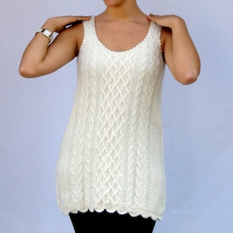 White Cables Dress - Click Image to Close