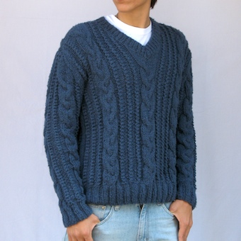 Cables Sweater V neck - Click Image to Close