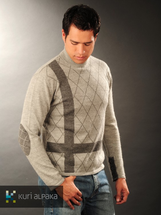 Mens Alpaca Sweater - Click Image to Close
