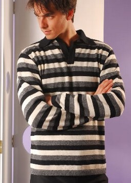 Men's stripped sweater - Click Image to Close