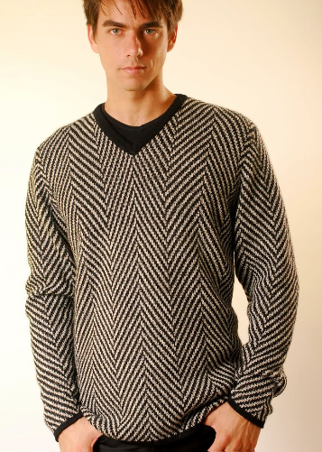 Herringbone Sweater for Men - Click Image to Close
